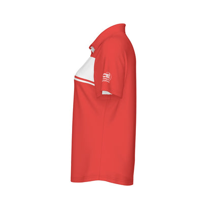 Blocked Out Women's Polo Collar Jersey